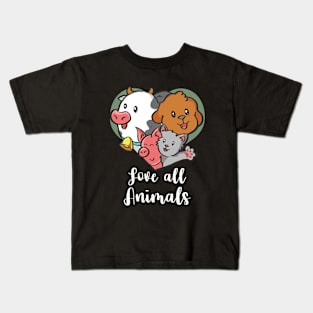 Love All Animals Kids T-Shirt